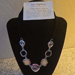 Lia Sophia Silver and Gold Vintage-Inspired Necklace